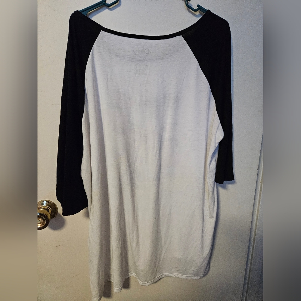 Plus Size Minnie and Mickey Baseball Tee - Picture 5 of 6